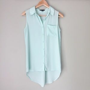 Forever 21 High-Low Button Down Blouse